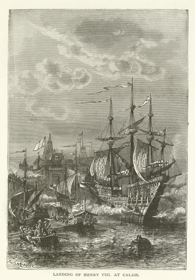 Desembarco de Enrique VIII en Calais de American School