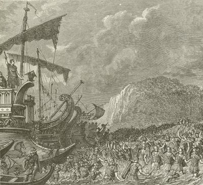 Desembarco de los romanos, bajo César, en Britania, 55 a.C. de American School