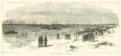 Desembarco de tropas sobre Fort Fisher, enero 1865 de American School