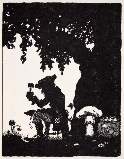 Leprechaun, de La Guía Mundial de Gnomos, Hadas, Elfos y Otros Seres Pequeños por Thomas Keightley (1789-1872) Publicado 1880, (grabado en blanco y negro) de American School