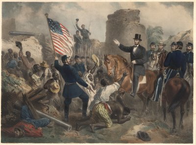 Lincoln en City Point, pub. 1865 de American School