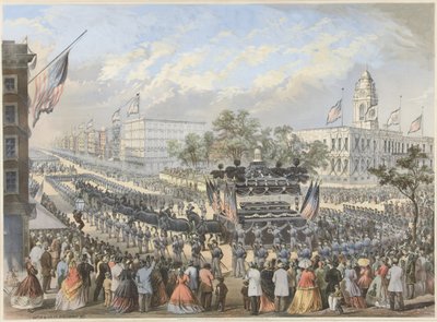 Funeral de Lincoln, 25 de abril de 1865, pub. 1866 de American School