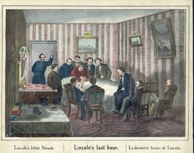 La Última Hora de Lincoln, pub. 1865 de American School
