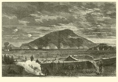 Lookout Mountain, desde las obras federales en Chattanooga Creek, noviembre de 1863 de American School