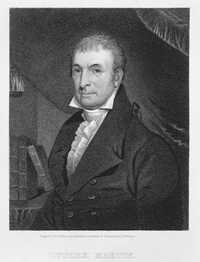 Lutero Martín, grabado por William A. Wilmer (c.1820-55) de American School