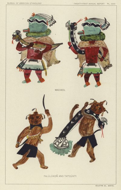 Macibol, Palulukon y Tatcukti (litografía en color) de American School