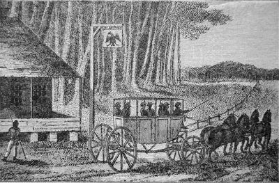 Coche de correos, ilustración de 