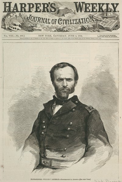 Mayor General William T. Sherman, portada de Harper