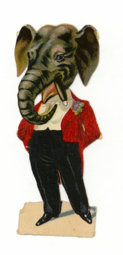 Hombre con cabeza de elefante de American School