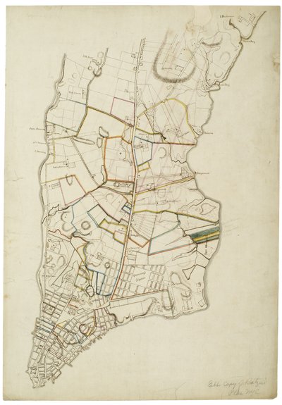 Isla de Manhattan circa 1765-1770 desde la Batería hasta Turtle Bay, 1845 de American School