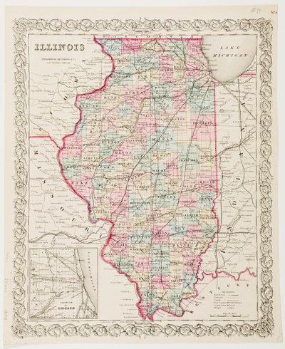 Mapa de Illinois de American School