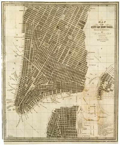 Mapa de la Ciudad de Nueva York [en Manhattan, hasta la calle 36] de American School