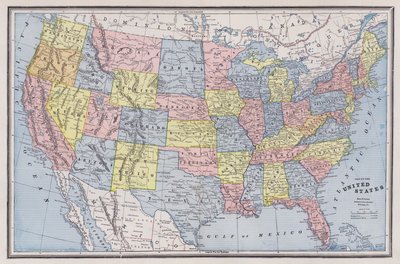 Mapa de los Estados Unidos de American School