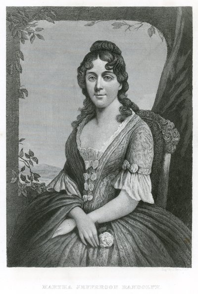 Martha Jefferson Randolph (grabado) de American School