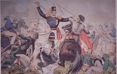 Guerra Mexicano-Estadounidense (1846-48), el Coronel Harney lucha en Madelin cerca de Veracruz de American School