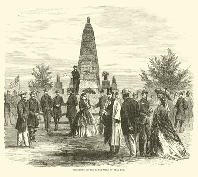 Monumento en el campo de batalla de Bull Run, septiembre 1862 de American School