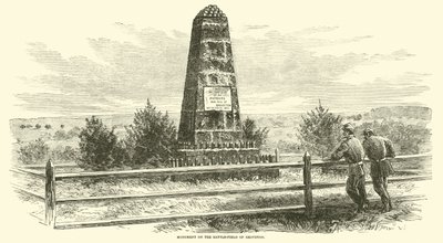 Monumento en el campo de batalla de Groveton, agosto 1862 de American School