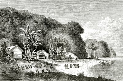 Boca del Río Saigón, ilustración de Una Visita a Saigón por Walter Rose, publicada en Appletons Journal, 4 de mayo de 1872 de American School