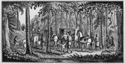 El Sr. Hooker y su congregación viajando por el desierto de American School