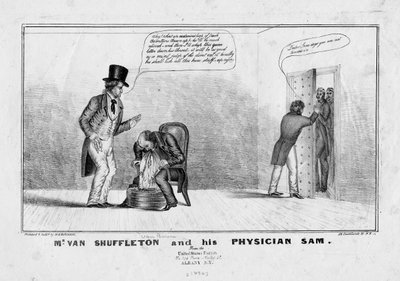 El Sr. van Shuffleton y su médico Sam, c.1836 de American School