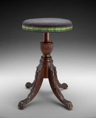 Taburete de música, c.1810-15 de American School