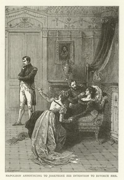 Napoleón anunciando a Josefina su intención de divorciarse de American School