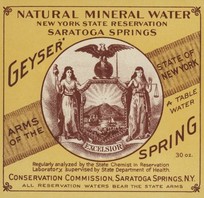 Agua mineral natural, Reserva Estatal de Nueva York, Saratoga Springs de American School