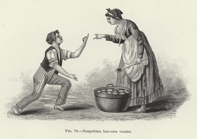 Vendedor de maíz caliente napolitano de American School