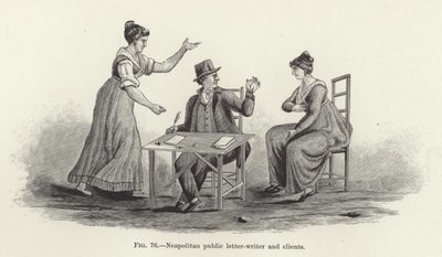 Escritor público napolitano y clientes de American School