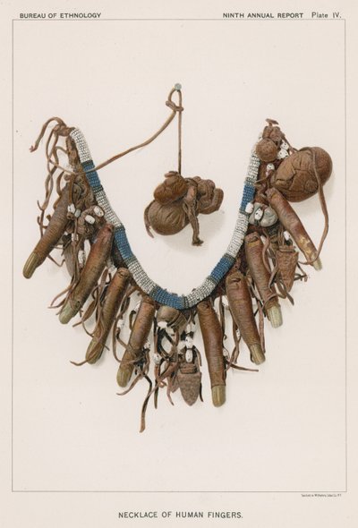 Collar de dedos humanos de American School