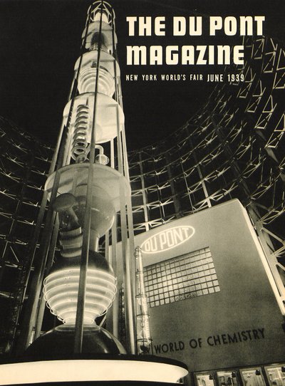 Feria Mundial de Nueva York, portada de la revista DuPont, junio 1939 de American School