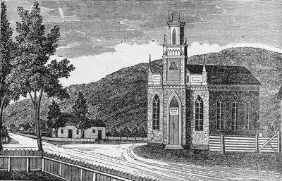 Vista noreste de la iglesia episcopal, Kent, de 