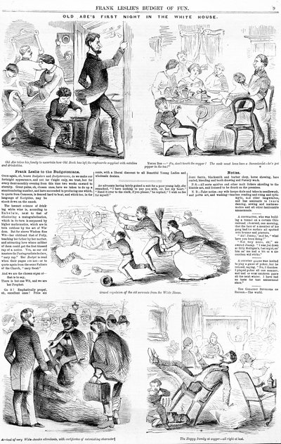 La primera noche del viejo Abe en la Casa Blanca, c.1860 de American School