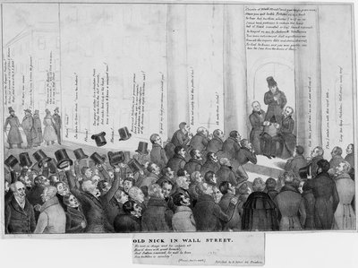 El viejo Nick en Wall Street, c.1832 de American School