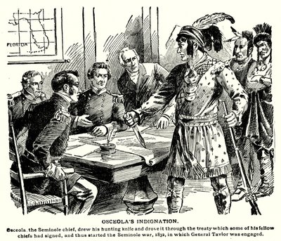 La indignación de Osceola (litografía) de American School