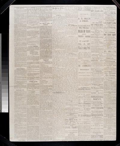Página del Chicago Tribune, 11 de octubre de 1871 de American School