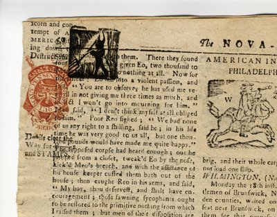 Página de la Halifax Gazette, o The Weekly Adviser, Nueva Escocia, 12-19 de diciembre de 1765 de American School