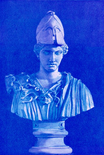 Palas Atenea, ilustración de History of Greece de Victor Duruy, publicado en 1890 de American School