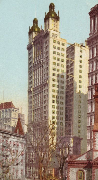 Edificio Park Row, Nueva York, c.1900-09 de American School