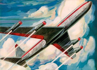 Un avión de pasajeros surca los cielos de American School