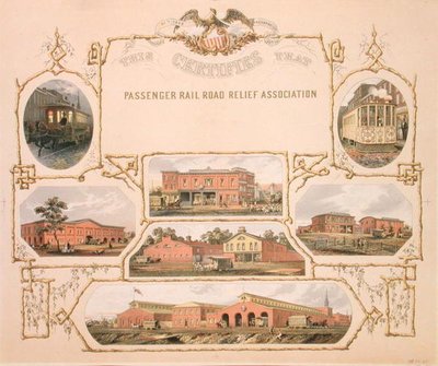 Certificado de la Asociación de Socorro del Ferrocarril de Pasajeros de American School