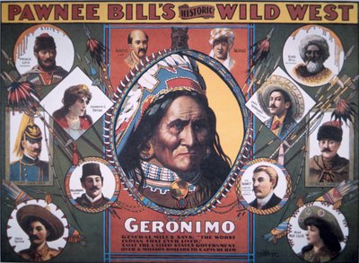 Póster del histórico Wild West de Pawnee Bill de American School