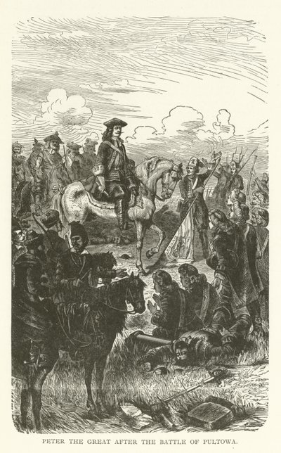 Pedro el Grande después de la Batalla de Pultowa de American School