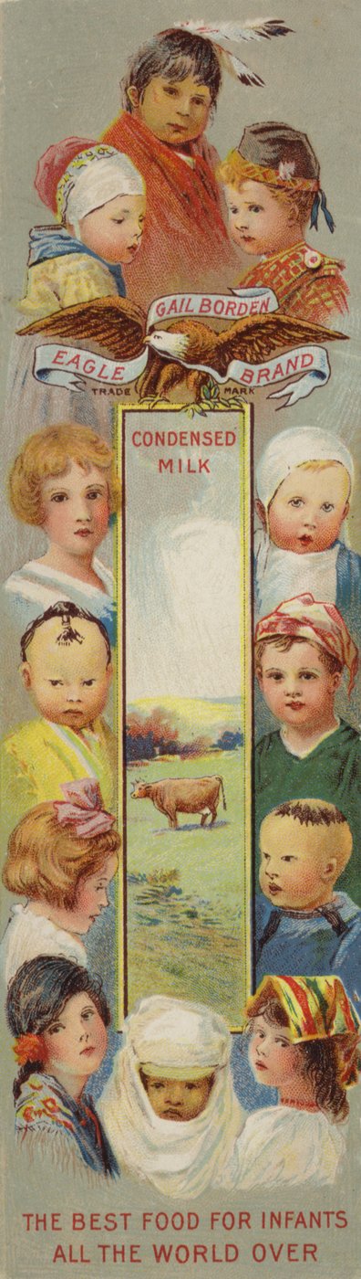 Imágenes de niños, publicidad de leche condensada de American School
