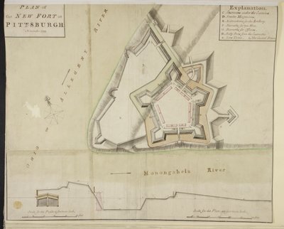 Plano del nuevo fuerte de Pittsburgh de American School