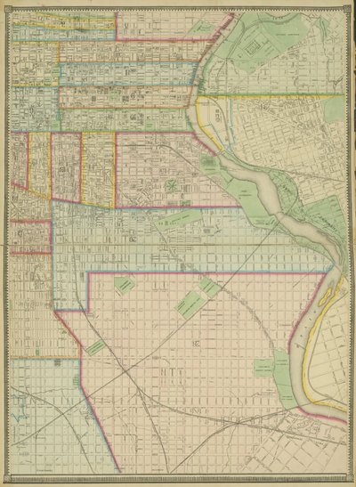 Placa 5, Mapa de toda la ciudad incorporada de Filadelfia, 1867 de American School