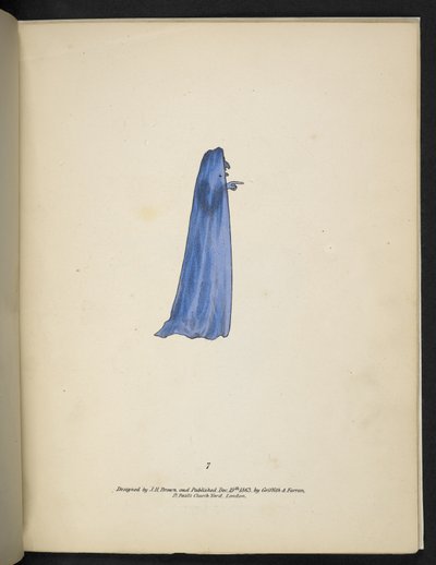 Lámina 7. Un fantasma de azul.  espectropia; o Sorprendentes ilusiones espectrales que muestran fantasmas por todas partes, y de cualquier color, etc. ser. 1.  J H. Marrón  1864 de American School