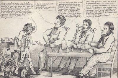Caricatura política en vísperas de la Guerra de 1812, c.1812 de American School