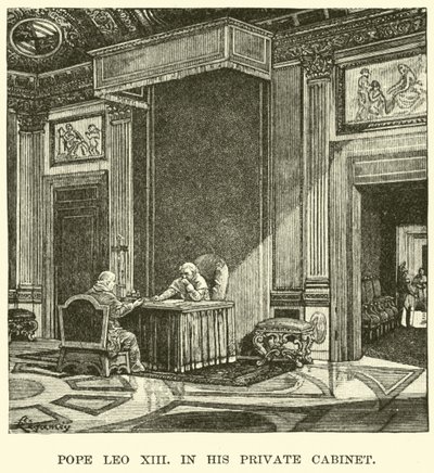 Papa León XIII, en su gabinete privado de American School