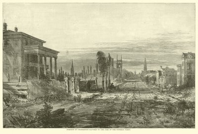 Parte de Charleston expuesta al fuego de la flota federal, agosto 1863 de American School